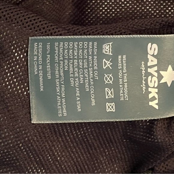 Saysky Terazzo Pace Jacket Hoodie Windbreaker Running Woman’s Size M Zip Up - Picture 11 of 12